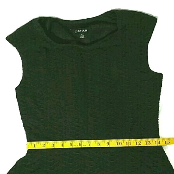 Chetta B 8 Wavy Ribbed Fit Flare Black (A) - Picture 3 of 8